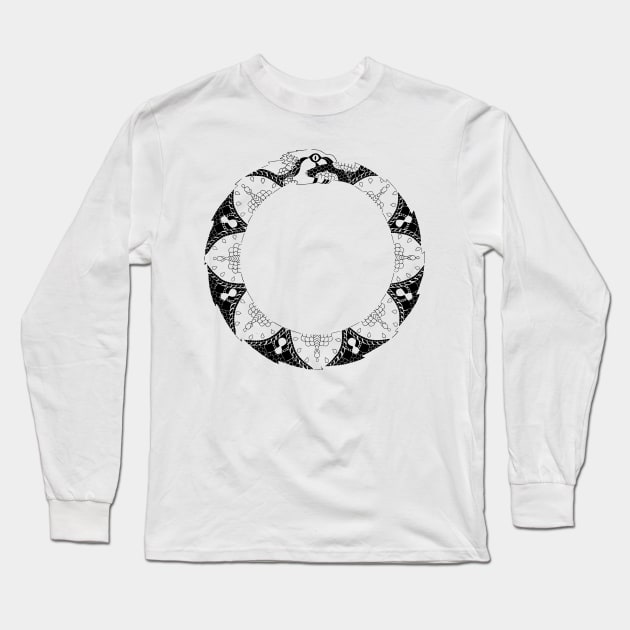 Ouroboros (black) Long Sleeve T-Shirt by Eile